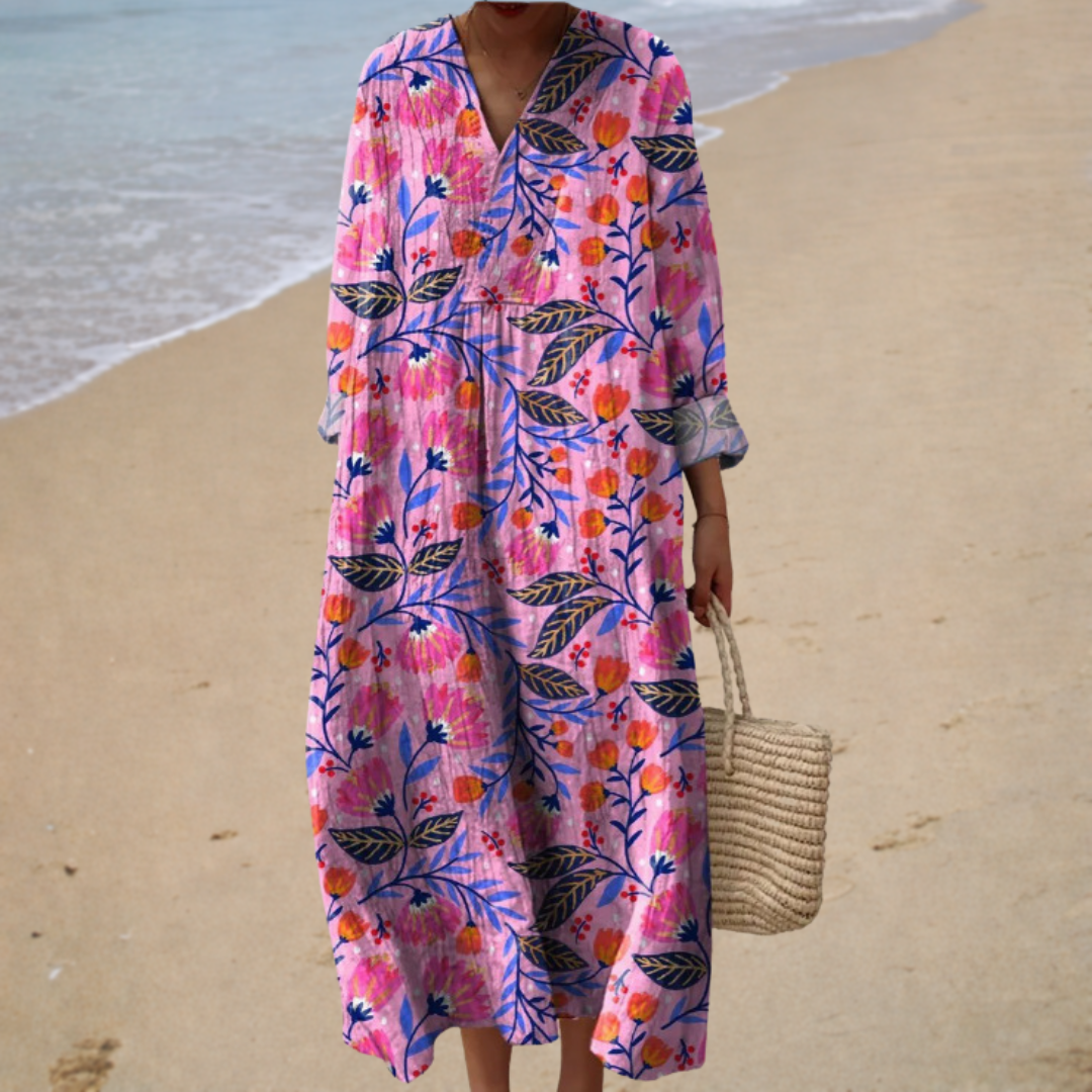 Vestido de verano estampado favorecedor