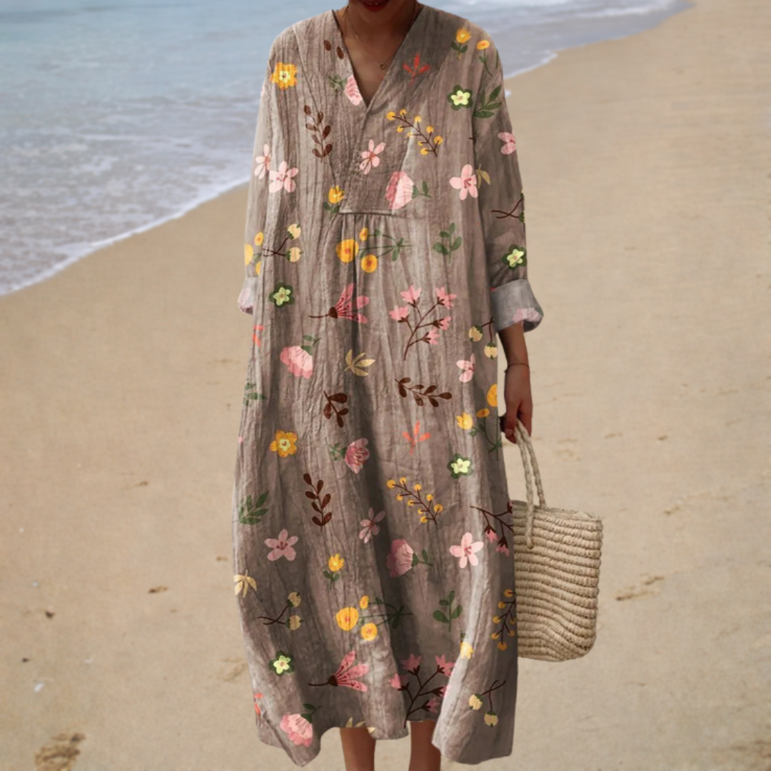 Vestido de verano estampado favorecedor