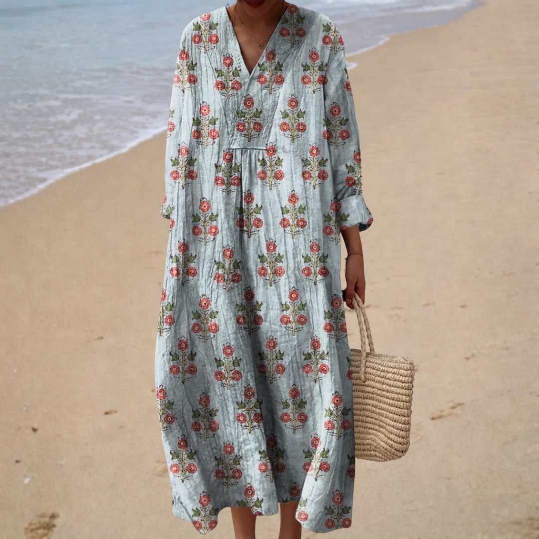 Vestido de verano estampado favorecedor