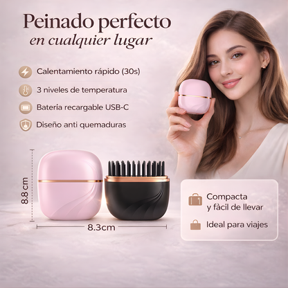 Mini plancha portátil anti-frizz