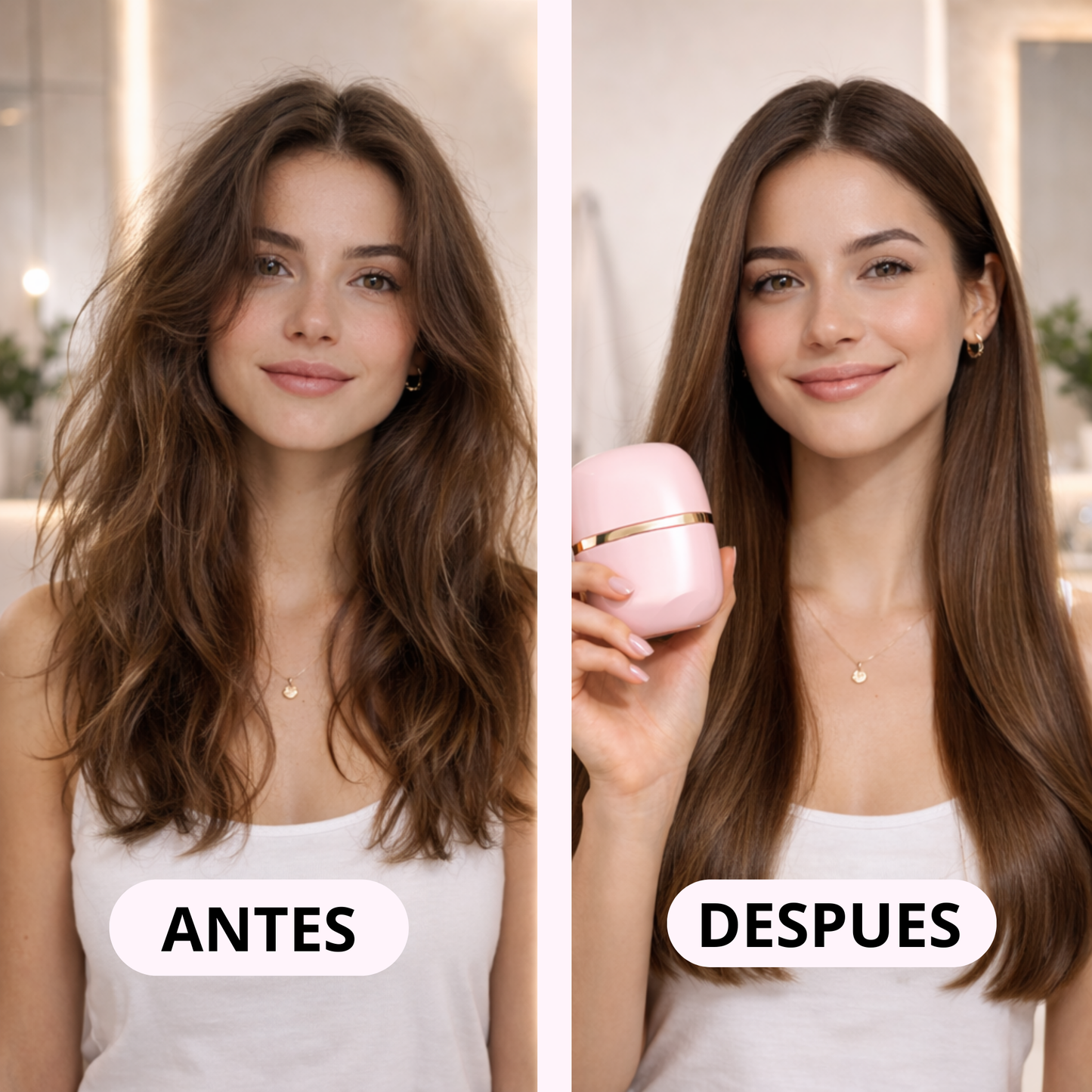 Mini plancha portátil anti-frizz